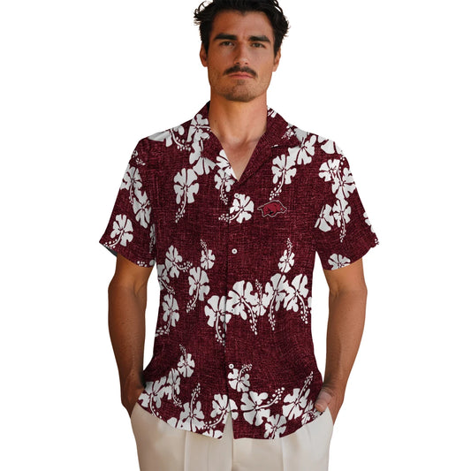 Arkansas Razorbacks Hawaiian Shirt - 50th State Flower | Moonbestprint
