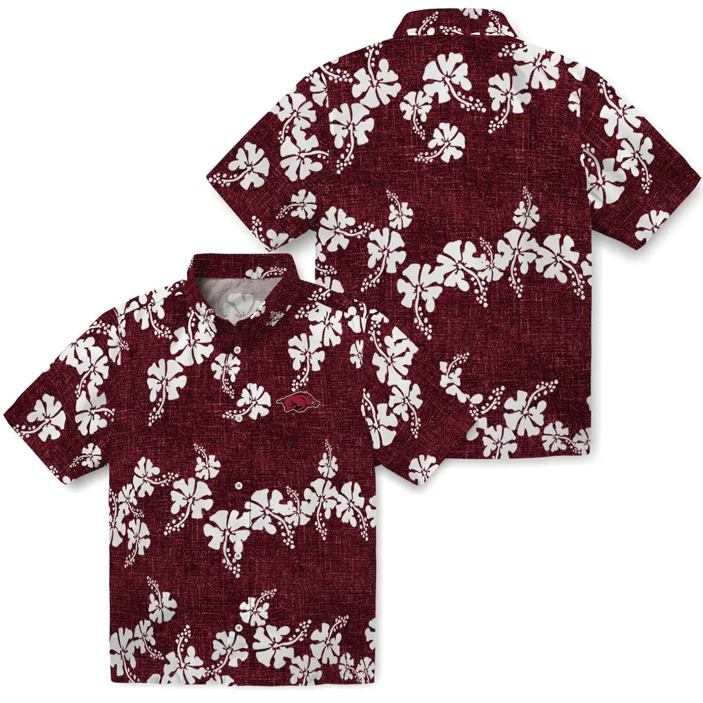 Arkansas Razorbacks Hawaiian Shirt - 50th State Flower | Moonbestprint