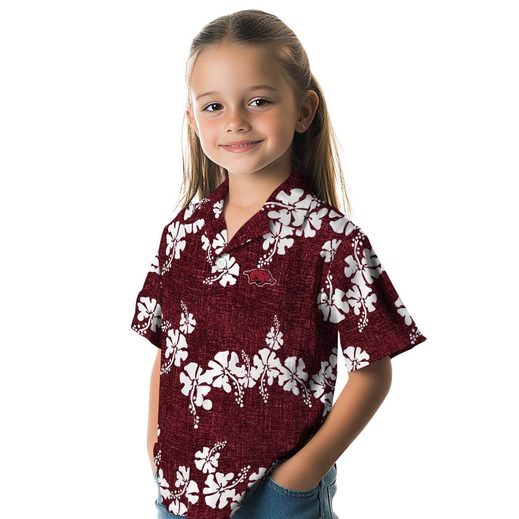 Arkansas Razorbacks Hawaiian Shirt - 50th State Flower | Moonbestprint