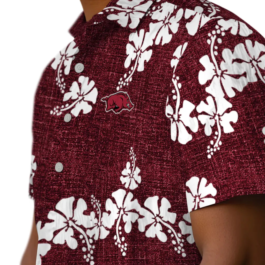 Arkansas Razorbacks Hawaiian Shirt - 50th State Flower | Moonbestprint