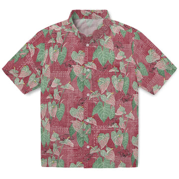 Arkansas Razorbacks Hawaiian Shirt - Anthurium Overlay | Moonbestprint