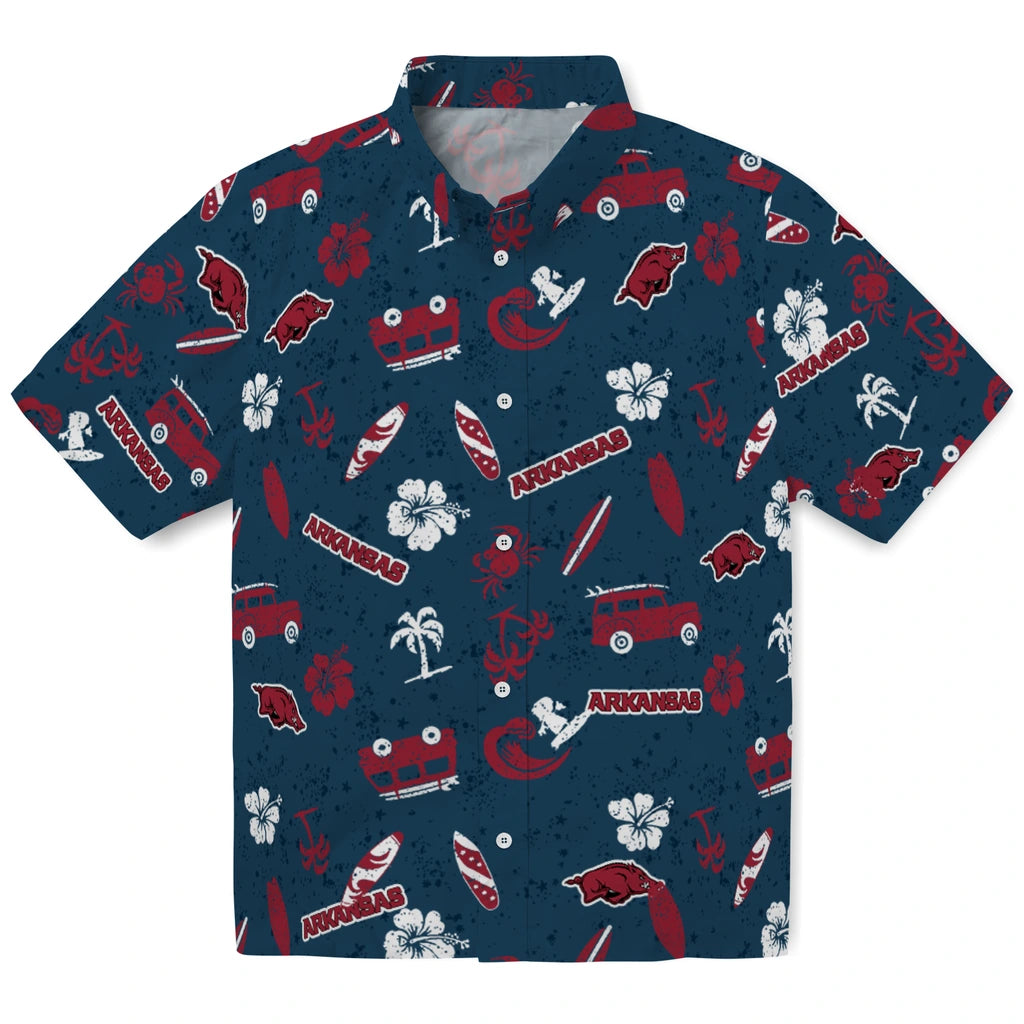 Arkansas Razorbacks Hawaiian Shirt - Beach Vibe | Moonbestprint