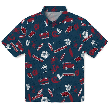 Arkansas Razorbacks Hawaiian Shirt - Beach Vibe | Moonbestprint