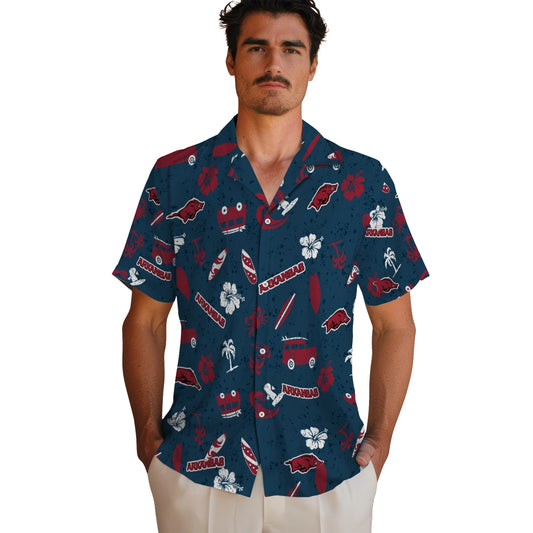 Arkansas Razorbacks Hawaiian Shirt - Beach Vibe | Moonbestprint