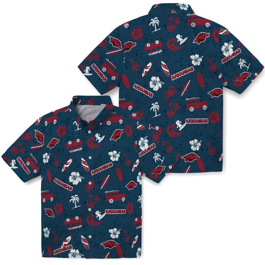 Arkansas Razorbacks Hawaiian Shirt - Beach Vibe | Moonbestprint