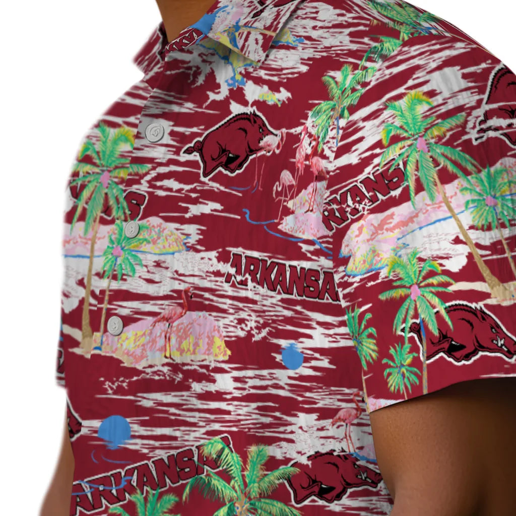Arkansas Razorbacks Flamingo Retreat 2026 Hawaiian Shirt – Moonbestprint