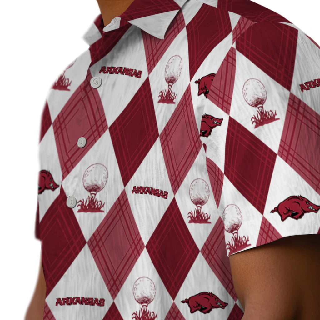 Arkansas Razorbacks Hawaiian Shirt - Golfing Plaid | Moonbestprint