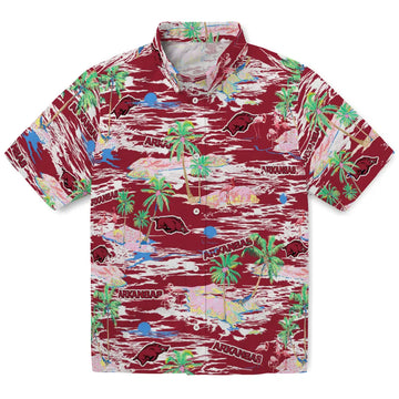 Arkansas Razorbacks Hawaiian Shirt - Hawaii Island | Moonbestprint
