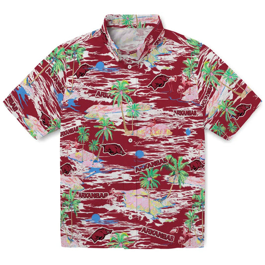 Arkansas Razorbacks Hawaiian Shirt - Hawaii Island | Moonbestprint