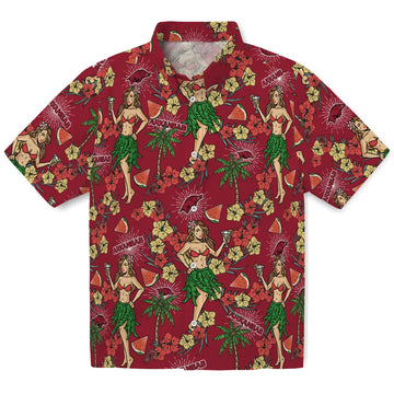 Arkansas Razorbacks Hawaiian Shirt - Hawaiian Girls Design | Moonbestprint