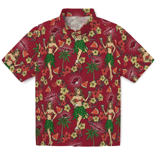 Arkansas Razorbacks Hawaiian Shirt - Hawaiian Girls Design | Moonbestprint