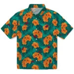Arkansas Razorbacks Hawaiian Shirt - Hibiscus and Palm Leaves | Moonbestprint