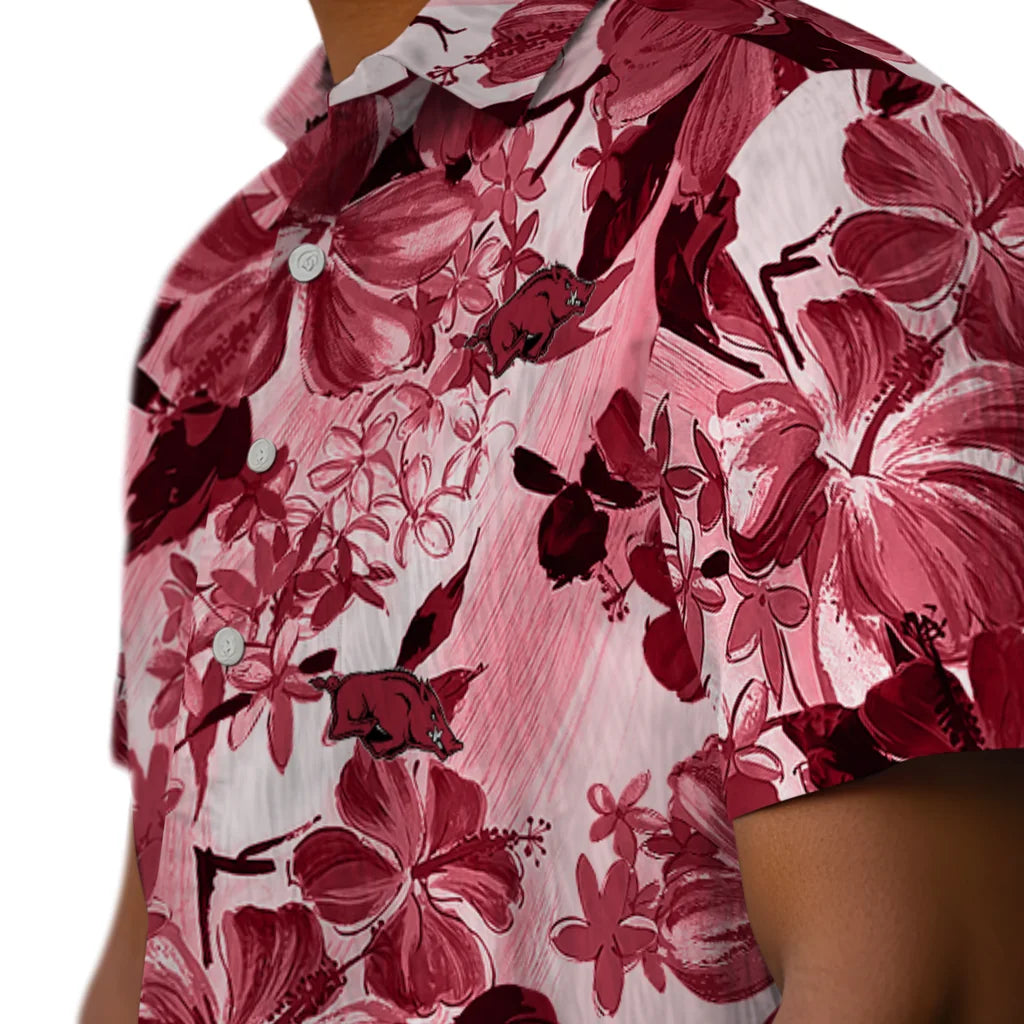 Arkansas Razorbacks Hawaiian Shirt - Hibiscus Arrangement | Moonbestprint
