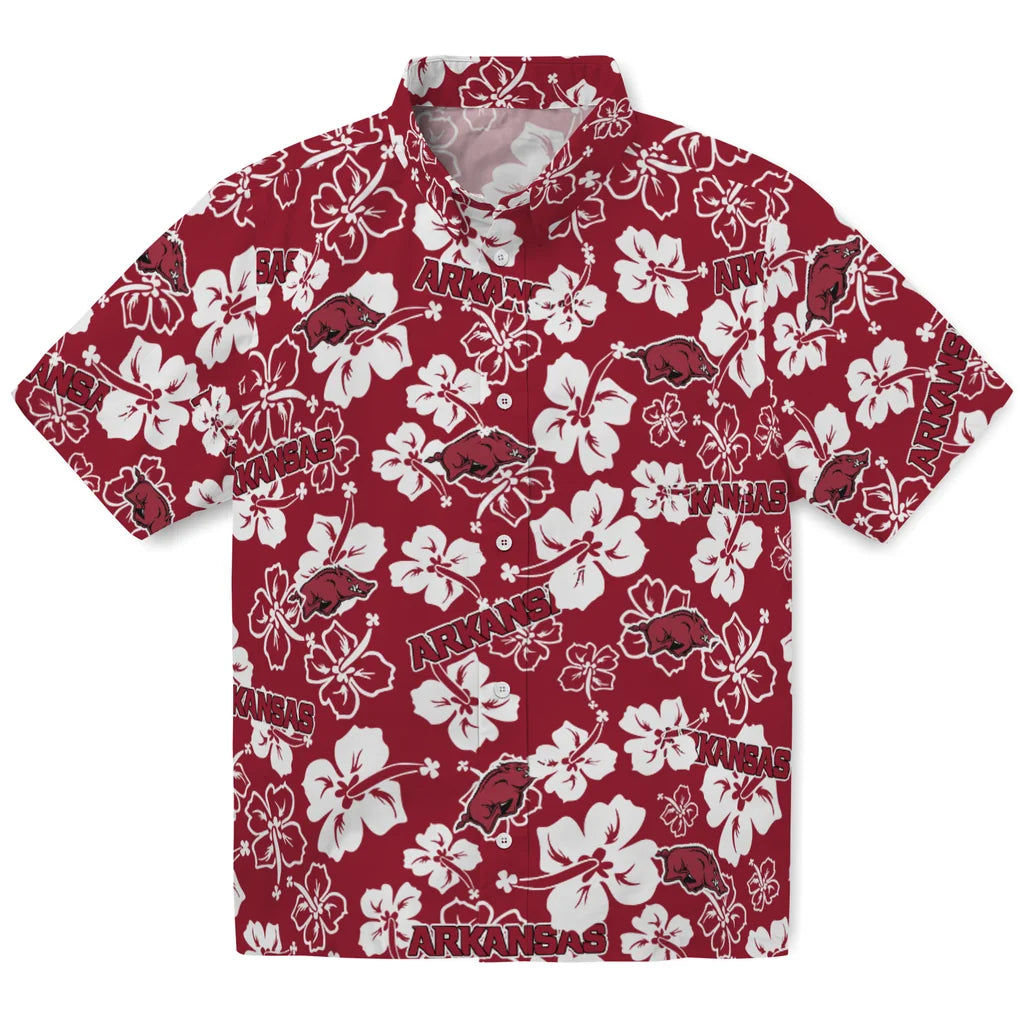 Arkansas Razorbacks Hibiscus Bloom Hawaiian Shirt – Moonbestprint