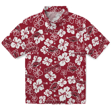 Arkansas Razorbacks Hibiscus Bloom Hawaiian Shirt – Moonbestprint