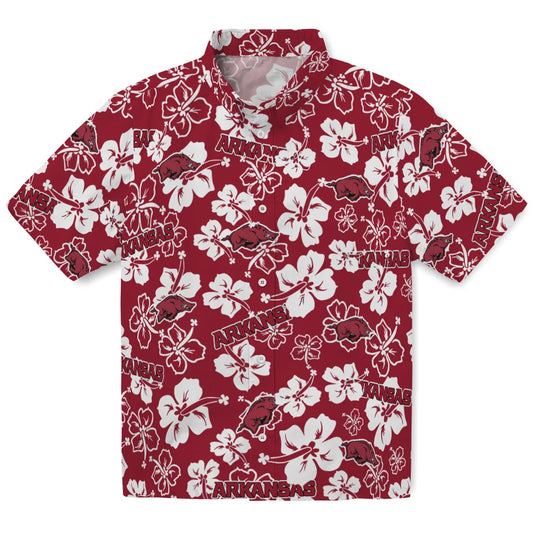 Arkansas Razorbacks Hibiscus Bloom Hawaiian Shirt – Moonbestprint