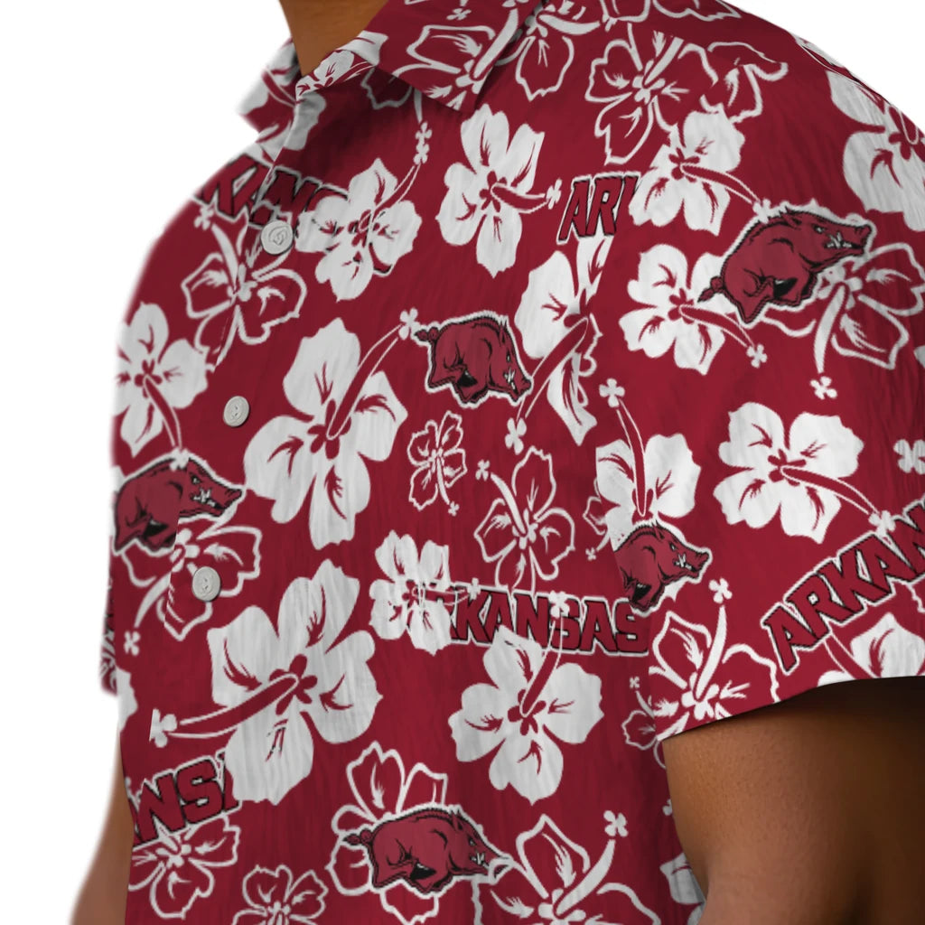 Arkansas Razorbacks Hibiscus Bloom Hawaiian Shirt – Moonbestprint
