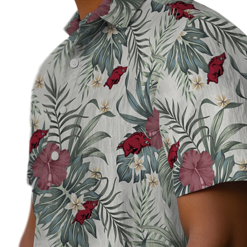 Arkansas Razorbacks Hawaiian Shirt - Hibiscus Designs | Moonbestprint