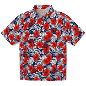 Arkansas Razorbacks Hawaiian Shirt - Hibiscus Fiesta | Moonbestprint
