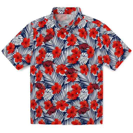 Arkansas Razorbacks Hawaiian Shirt - Hibiscus Fiesta | Moonbestprint