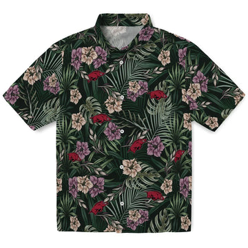 Arkansas Razorbacks Hawaiian Shirt - Hibiscus Leaves Pattern | Moonbestprint