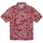 Arkansas Razorbacks Hawaiian Shirt - Hibiscus Oasis | Moonbestprint