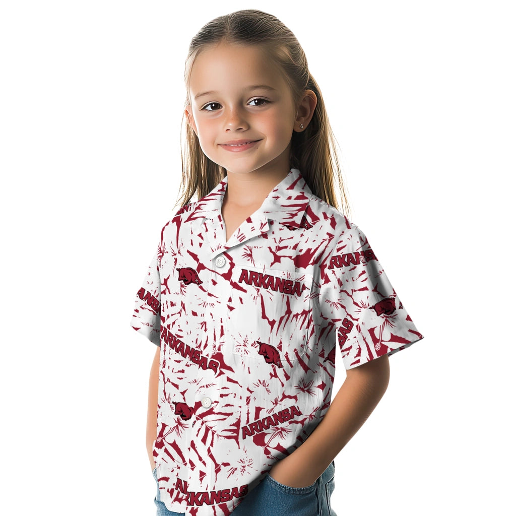 Arkansas Razorbacks Hawaiian Shirt - Hibiscus Overlay | Moonbestprint