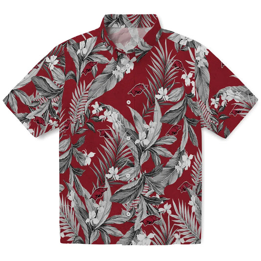 Arkansas Razorbacks Hawaiian Shirt - Palm Leaves | Moonbestprint