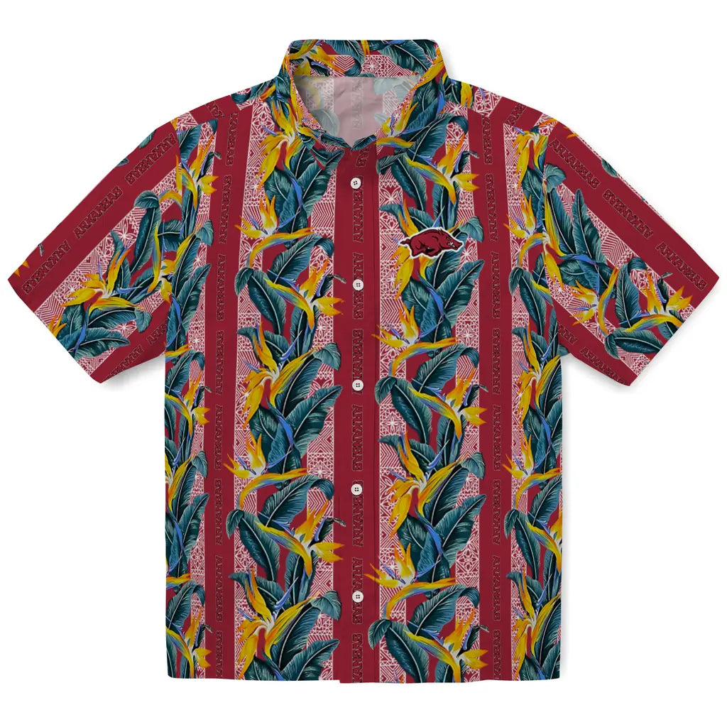 Arkansas Razorbacks Hawaiian Shirt - Paradise Vines | Moonbestprint