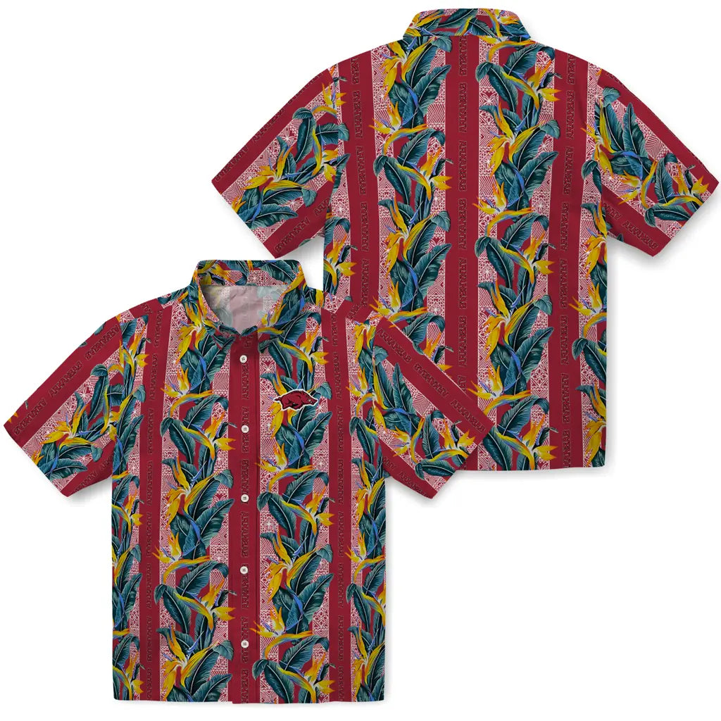 Arkansas Razorbacks Hawaiian Shirt - Paradise Vines | Moonbestprint