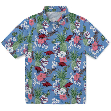 Arkansas Razorbacks Hawaiian Shirt - Pineapple Bouquet | Moonbestprint