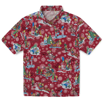 Arkansas Razorbacks Hawaiian Shirt - Simpsons Christmas | Moonbestprint