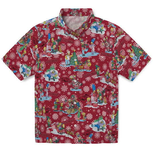 Arkansas Razorbacks Hawaiian Shirt - Simpsons Christmas | Moonbestprint
