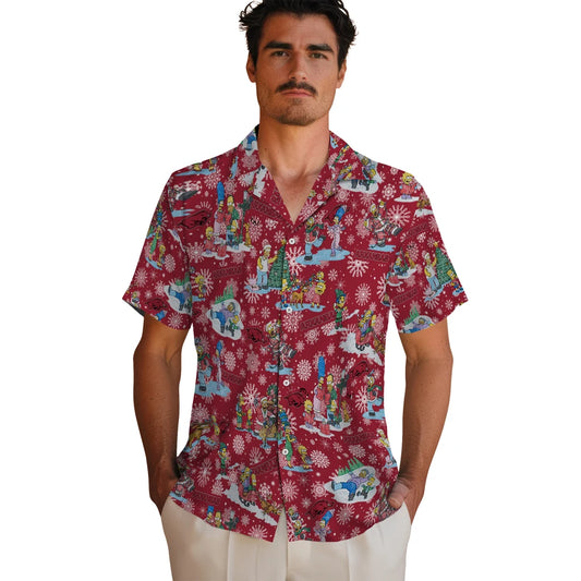 Arkansas Razorbacks Hawaiian Shirt - Simpsons Christmas | Moonbestprint