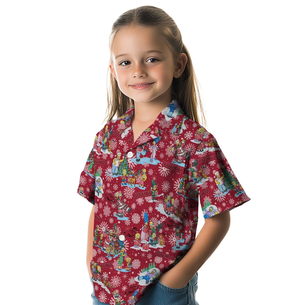 Arkansas Razorbacks Hawaiian Shirt - Simpsons Christmas | Moonbestprint