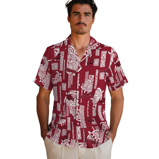 Arkansas Razorbacks Hawaiian Shirt - Turtle Lines | Moonbestprint