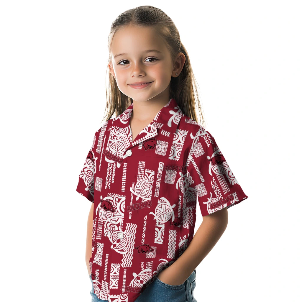 Arkansas Razorbacks Hawaiian Shirt - Turtle Lines | Moonbestprint