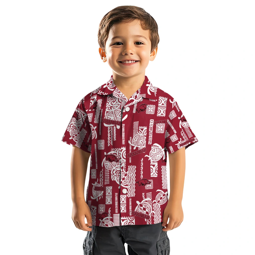 Arkansas Razorbacks Hawaiian Shirt - Turtle Lines | Moonbestprint