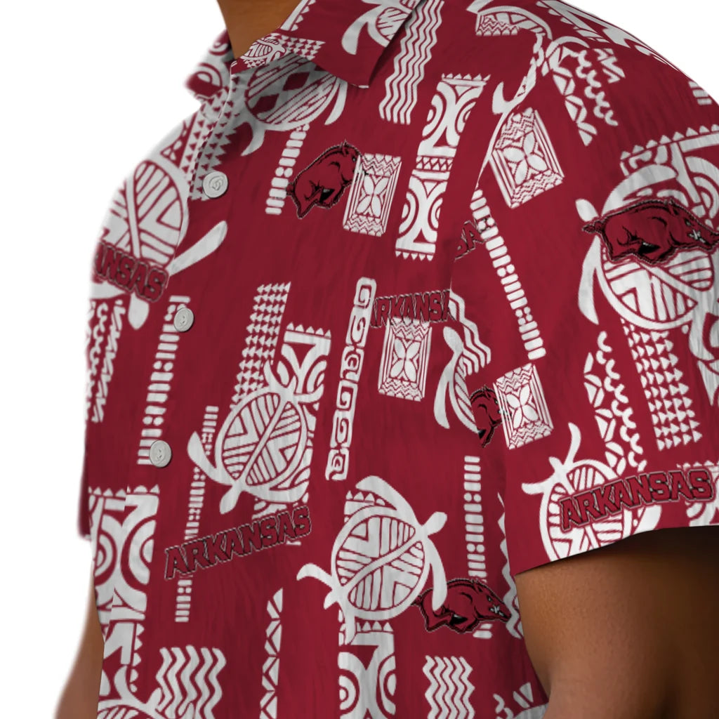 Arkansas Razorbacks Hawaiian Shirt - Turtle Lines | Moonbestprint