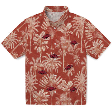 Arkansas Razorbacks Hawaiian Shirt - Vintage Palm Tree | Moonbestprint
