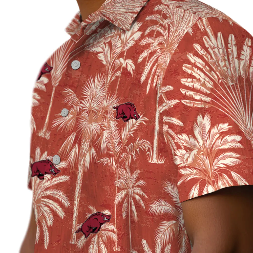 Arkansas Razorbacks Hawaiian Shirt - Vintage Palm Tree | Moonbestprint