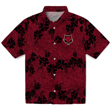Arkansas State Red Wolves Hawaiian Shirt - 50th State Flower | Moonbestprint