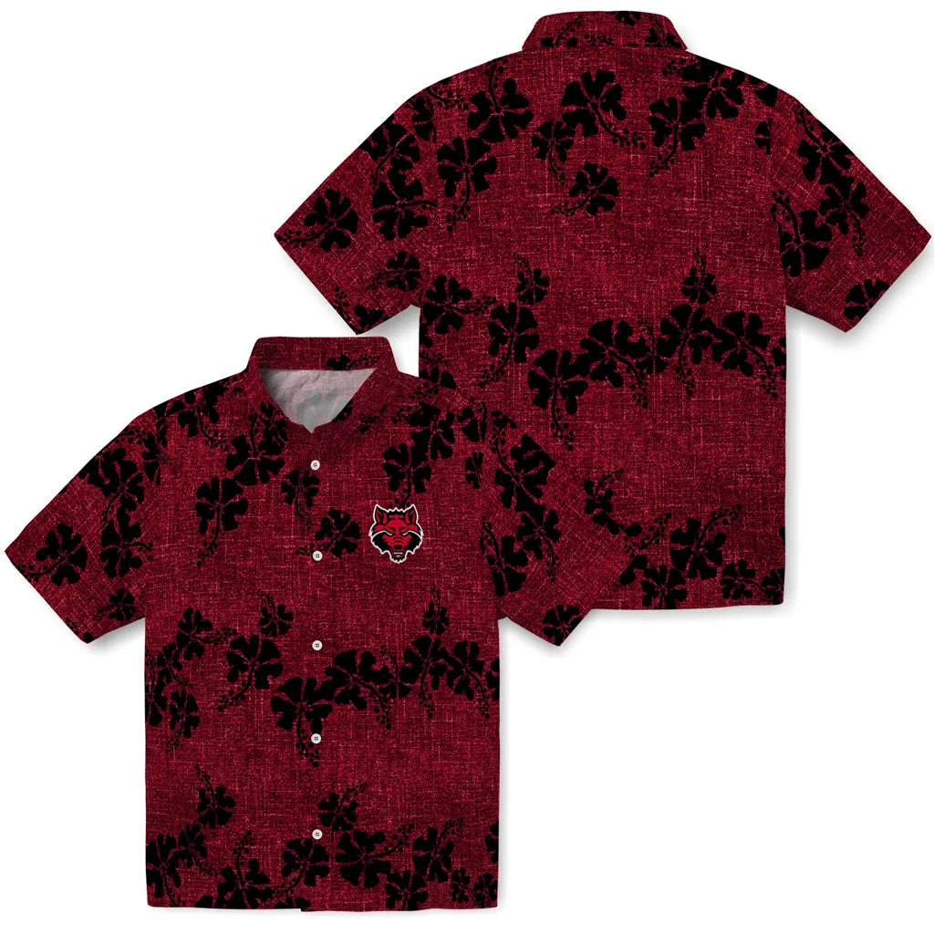 Arkansas State Red Wolves Hawaiian Shirt - 50th State Flower | Moonbestprint