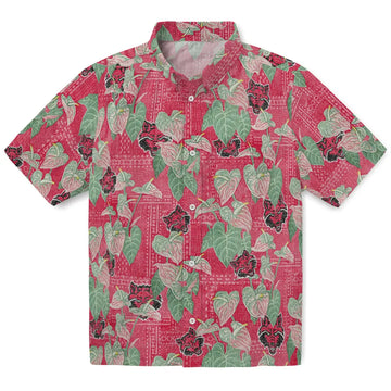 Arkansas State Red Wolves Hawaiian Shirt - Anthurium Overlay | Moonbestprint
