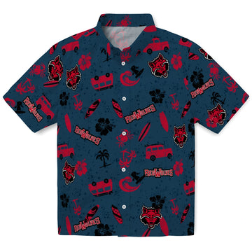 Arkansas State Red Wolves Hawaiian Shirt - Beach Vibe | Moonbestprint