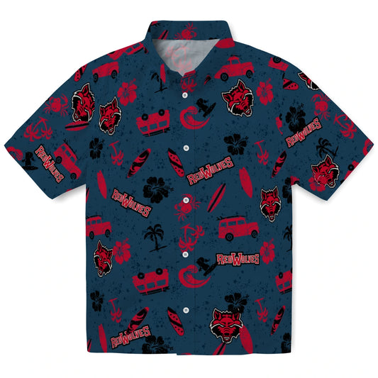 Arkansas State Red Wolves Hawaiian Shirt - Beach Vibe | Moonbestprint