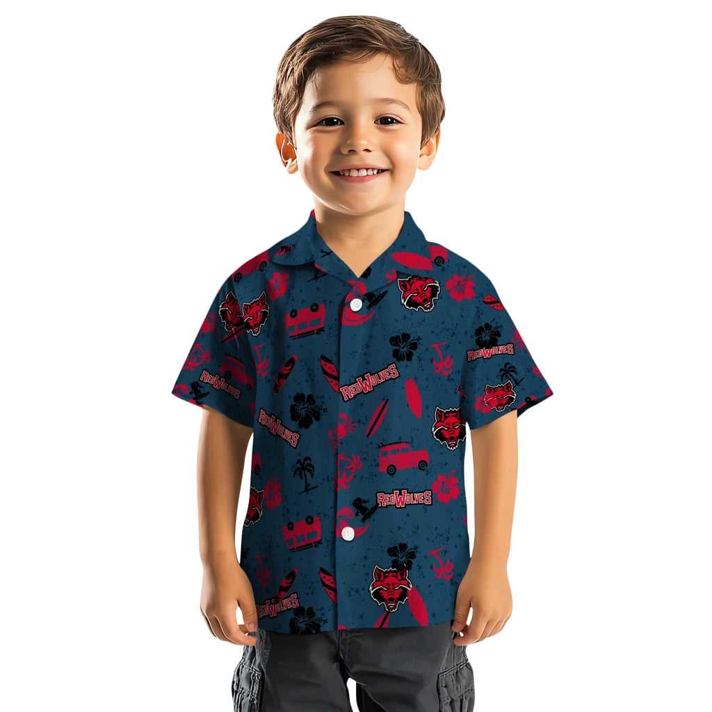 Arkansas State Red Wolves Hawaiian Shirt - Beach Vibe | Moonbestprint