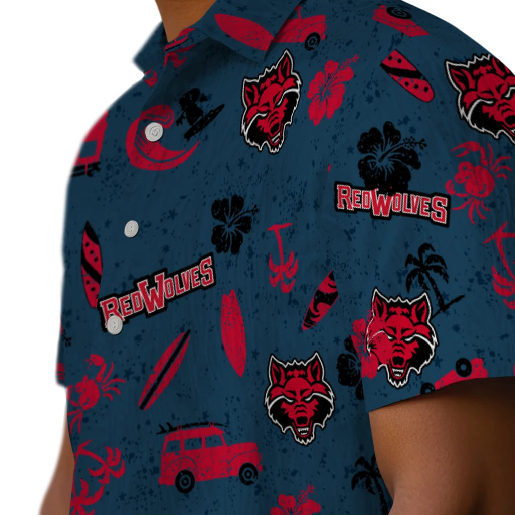 Arkansas State Red Wolves Hawaiian Shirt - Beach Vibe | Moonbestprint