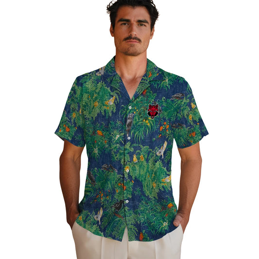 Arkansas State Red Wolves Hawaiian Shirt - Bird Canopy | Moonbestprint