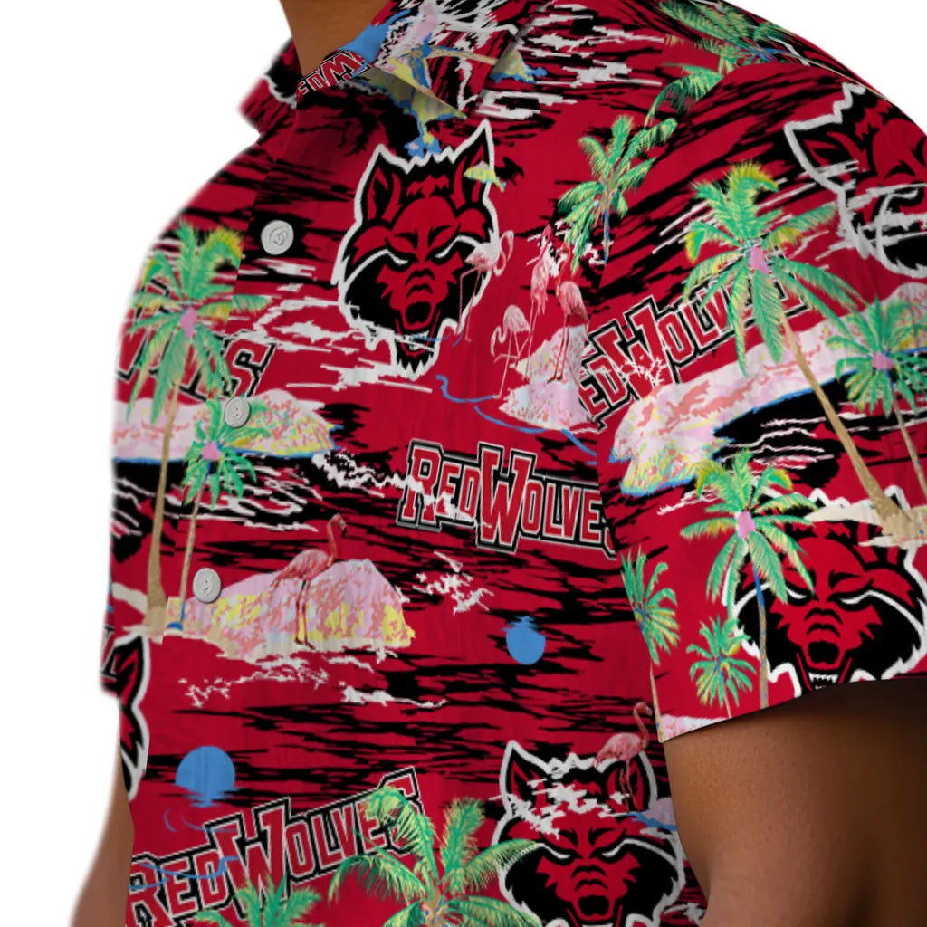 Arkansas State Red Wolves Flamingo Retreat 2026 Hawaiian Shirt – Moonbestprint